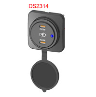 Dual Port USB Socket - 12-24V - DS2314 - ASM